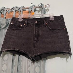 Black Denim levis cutoffWomen Shorts
